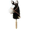 HollyHOME Cavallo Bastone con Suono Giocattolo Farcito Cavalluccio con Bastone, 91,4cm, Nero