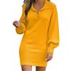 MJGkhiy Vestito Lavorato a Maglia Donna Invernale Curvy Vestiti di Lana Elegante Girocollo Midi Abito Knit Vestiti Caldo Abiti da Cocktail Casual Manica Lunga Capodanno Dress Abbigliamento Inverno