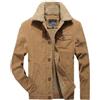 Generic Inverno Uomo Caldo Velluto Giacche Giacca A Vento Pile Cotone Multi-Tasche Cappotti, cachi, L