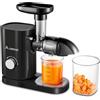 AAOBOSI AOBOSI Spremiagrumi frutta e verdura con 2 modalità di velocità - Slow Juicer con spazzola per la pulizia e 2 bicchieri, senza BPA, con funzione inversa, colore nero