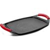 MGE World 47 x 29 cm Griglia Rettangolare Piatto Antiaderente con Manici Vassoio Grill per Cucina Sana e Deliziosa Padella per Arrosto a Induzione