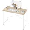 WOLTU Scrivania per Computer Piccola, 100x50 cm, Struttura in Metallo, Salvaspazio, per Ufficio Casa Studio Camera da Letto, in Materiale a Base di Legno, Rovere Chiaro