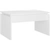 vidaXL Tavolino da Salotto Bianco 68x50x38 cm Legno Multistrato