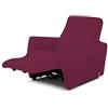 BIANCHERIAWEB Copripoltrona Reclinabile Antimacchia Elasticizzata Genius Relax Lounge Tinta Unita Poltrona Bordeaux 1003