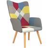 vidaXL Poltrona Relax in Tessuto Patchwork