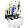 etterr - Mobile bar, mensola da parete per bicchieri e bottiglie, prodotta in Spagna Minimalista Nero