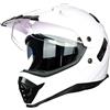 JIEKAI Casco Adventure per motocross, norma di sicurezza ECE 22.05, casco da moto, scooter, sci, ATV (M, bianco)