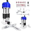 AUTOFU Rifilatore Fresatrice Verticale 800W 27000 RPM, Legno Rifilatrice Elettrica Con 15 pezzi 1/4 Fresatura Cuter e Mandrino 6.35 mm, 6 Regolazione della Velocità