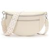 Zyig borsa tracolla borsa piccola tracolla donna borsetta a spalla polene moon bag Spalline larghe multistrato donna marsupio Bianco