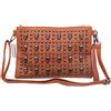 Chikencall® Donna Classico Cranio Gotico Rivet Clutch Borse a tracolla in stile punk, marrone, 11.4*7.87inch