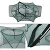 MAGT Rete da Pesca Automatica Rezzaglio, 6/12 Buche Borsa Trappola Gabbia per Gamberetti Nylon Pieghevole Granchio Trappola per Pesci Cast (6 Holes)