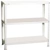 Simon Rack Scaffale Metallo Garage e 3 Ripiani, Capacità di Carico 100 kg e Punto di Flessione, 1000x800x300 mm, Metallo, Scaffalatura per Garage, Bianco - Comfort