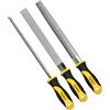 TARIST Set di lime diamantate, 3 pezzi, 200mm. include piatte/semi-tonde/tonde. Per affilare lame di tosaerba, cesoie da giardino, asce - Affilatrice per utensili per metallo, piastrelle, ceramica