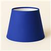 Generico 30 cm Cono Paralume, Tessuto di Cotone con PVC Bianco, Prodotto Artigianale, per Lampada da Tavolo, Piantana (Blu)
