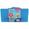 STABILO Color 'n stick, Astuccio con 12 power max, 10 Trio A-Z, 12 Trio thick, 8 adesivi in tessuto con motivo emoji