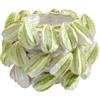 Kare Vaso di design Carambola, verde, dipinto a mano, unico, piccolo, vaso decorativo, vaso da tavolo, vaso per fiori, per scaffali, accessori, 23 x 34 x 33 cm (altezza x larghezza x profondità)