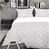 Intemporel per Soleil d'Ocre Laya Parure da letto, con copripiumino in microfibra, effetto 3D, da 260 x 240 cm, di colore grigio