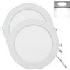 YULIN SUN® Faretti LED da Incasso per Cartongesso, 9W 810LM Luci da Soffitto Interno, Bianco Freddo 6500K Rotonda Faretto led incasso, Ø130-140mm, AC 85-265V, Set di 2