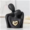 ODMYZG Mini statua di coppia, carino coppia che abbraccia statua,oggetti decorativi per mobili TV, soggiorni e camere da letto. Regali romantici per San Valentino, anniversario, compleanno.