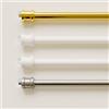 Byour3 - Coppia Bastoni per tende con molla a Pressione per Porta Finestra Astine Senza Forare Bacchette Estensibili Regolabili Tende tendina x Vetro per Camere Bagno Soggiorno (Bianco da 24 a 37 cm)