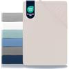 Dreamzie Lenzuolo Con Angoli - 140x90/200 - Microfibra Oeko Tex certificato - Beige Scrivania - Lenzuola una Piazza e Mezza 140x190/200