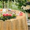 ShinyBeautyTondo Tablcloths 50 Tovaglia in paillettes d'oro per tavolo rotondo Festa di nozze Banchetto Tovaglia da esterno con paillettes sovrapposte (50 pollici, oro)