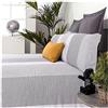 COTTON ARTean Segment - Copripiumino 50% cotone, 50% poliestere, chiusura con bottoni, copripiumino per letto da 150 (240 x 220 cm) + 2 federe per cuscini (45 x 85 cm), colore: grigio