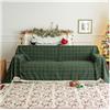 HonunGron Copridivano Natalizio Copritutto, Copriletto Cotone Natalizia Arredo, Multiuso Salvadivano Coperta Divano del Soggiorno (Verde, 180x300cm)