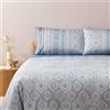 Bassetti Granfoulard Completo Letto Copripiumino Matrimoniale, Copripiumone Due Piazze in Percalle di Cotone, Sacco copri piumino Maxi, Lenzuolo Sotto con angoli, 2 Federe Hanbury C1