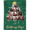 Wamantic Coperta Personalizzata con Foto Natalizia: Coperta Pile Flanella Blanket per Divano Letto Coperte Termica Natalizia Regalo Natale 2024 per Uomo Donna Coppia (Verde-70x100cm)