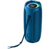 MAJESTIC FLASH - Speaker Bluetooth luci led multicolore, Ingressi USB/MicroSD/AUX, batteria ricaricabile, Funzione TWS, Blu