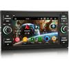 Erisin 8-Core Android 14 4GB+64GB Autoradio GPS Navigatore per Ford C-Max S-Max Focus Galaxy Kuga Connect Fiesta Transit 7 Radio Schermo tattile Bluetooth 5.0 CarPlay Android Auto WiFi DSP RDS OBD2