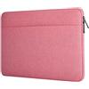 HEDUGO Custodia per Laptop con Tasca per Accessori Custodia Imbottita per Computer da 13 a 14 Pollici Compatibile con MacBook Air/Pro Porta Protettiva per Chromebook/Pc Portatile da 13" a 14",Rosa