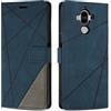 SONWO Cover per Huawei Mate 9 Custodia, Flip Caso in PU Pelle Case Cover Premium Portafoglio Custodia per Huawei Mate 9, Supporto Stand, Slot per Schede, Blu