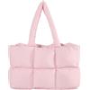 WLHHBO Puffer Tote Bag, Puffy Bags per le donne borse trapuntate leggero Puffer Shoulder Bag, rosa, Etichettalia unica