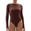 Body Donna Maniche Lunghe Elegante - Perizoma, Elasticità Alta, Scollo Rotondo