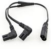 DRRI IEC320 C8 a Dual C7 ad angolo retto Y Splitter Cavo di alimentazione CA per stampanti| fotocamere digitali|TV| PlayStation4