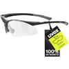 Uvex sportstyle 223, occhiali sportivi unisex, specchiato, comfort senza pressione e tenuta perfetta, black grey/clear, one size