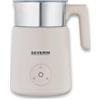SEVERIN Montalatte Elettrico a Induzione, 400 ml, 500W, Monta a Caldo e Freddo, Funzione Cioccolata, Contenitore Inox Lavabile, 13,5l x 21H cm Beige/Inox - SM 3589