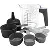 Nerthus FIH 1382 set misurazione cucina 9 pezzi cucchiai misuratori e caraffa per pasticceria