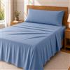 Degrees Home Premium - Set Lenzuola 3 Pezzi in Microfibra Spazzolata (90X200) - Lenzuolo con Angoli, Lenzuolo Piatto e 1 Federa 80X50 - Extra Morbido, Anti-Piega e Certificato Oeko-Tex