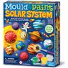 4M Modella e Dipingi Sistema Solare che si Illumina al Buio - Kit Creativo Set Gesso per Creare Magneti per il Frigo e Spillette, Regalo Artistico Fai-da-Te