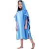 jooeer Poncho da Bagno Microfibra per Bambini Ragazzi Ragazze, Asciugamano Cambio Indossabile con Cappuccio per Campeggio Viaggio Surf Piscina Bagno, Blu