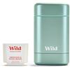 Wild - Starter kit per deodorante naturale ricaricabile con contenitore azzurro aroma Lemon Basil & Blood Orange (40g) - Senza Alluminio - Protezione Di Lunga Durata - Vegan