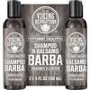 Viking Revolution Set Shampoo Barba Uomo e Balsamo Olio di Argan e Jojoba (2 x 150 ml)