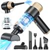 Dealswin Aspirapolvere Per Computer 4 In 1, 15 Kpa Mini Aspirabriciole Auto Senza Fili, 100500 Giri/Min Soffiatore Portatile Elettrico Rimuovi Polvere Aria Compressa Per Auto Casa Ufficio PC (Nero)