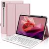 SENGBIRCH Cover con Tastiera per Lenovo Tab P12 12,7, Custodia per Lenovo Tab P12 con Tastiera, Italiana Tastiera per Lenovo Tablet, Slim Cover, Tastiera Bluetooth Wireless, Leggero e Portatile, Rosa
