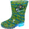 Disney Toy Story - Stivali di gomma con luci lampeggianti per bambini, motivo: Alieni, pioggia e neve, unisex, Verde (Green), 28 EU