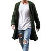 generic Giacca da uomo in misto lana cardigan moda uomo tinta unita aperto davanti maglione maglione cappotto lungo cardigan fuzzy cappotti lunghi per gli uomini, Verde, L