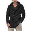 Generico Sottogiacca Uomo Trench da Uomo, Invernale da Giubbotto, Giacca a Vento Calda E Grossa, Abbigliamento per Esterni Trench Uomo (Nero, XL)